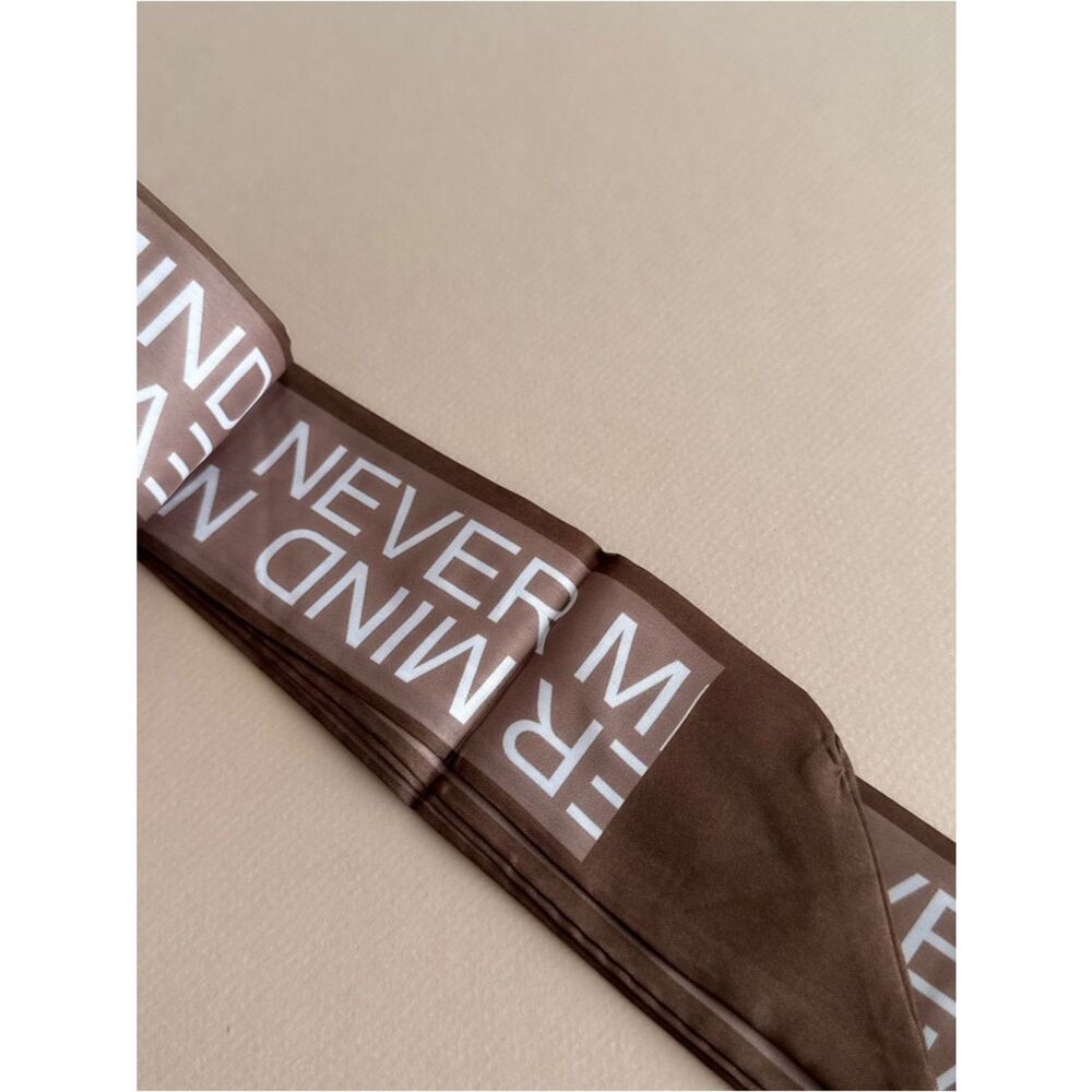 Boho brown scarf M1683 - Picture 4 of 5